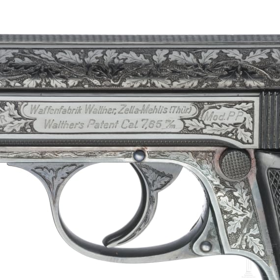 Walther (Zella-Mehlis) Mod. PP, graviert, mit Tasche