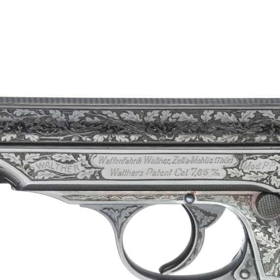 Walther (Zella-Mehlis) Mod. PP, graviert, mit Tasche