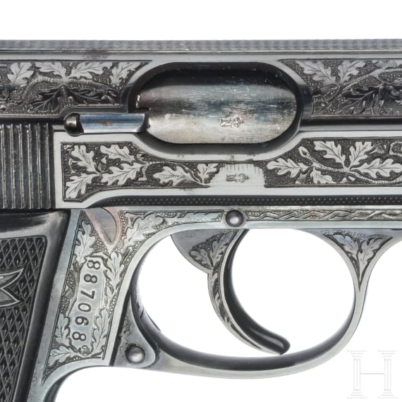 Walther (Zella-Mehlis) Mod. PP, graviert, mit Tasche