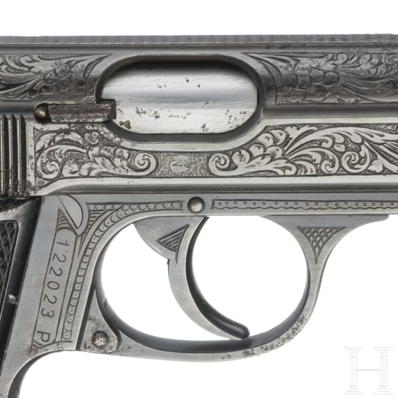 Walther (Zella-Mehlis) Mod. PP, graviert, in Kasette