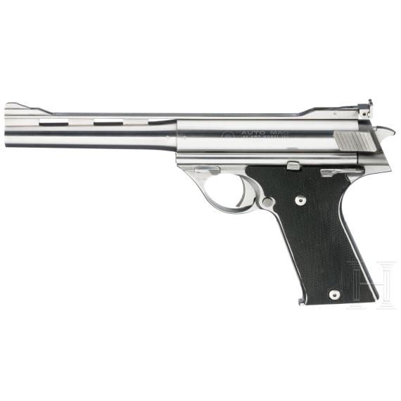 An AUTO MAG Mod. 180 Stainless, in case