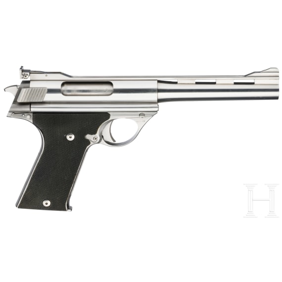 An AUTO MAG Mod. 180 Stainless, in case