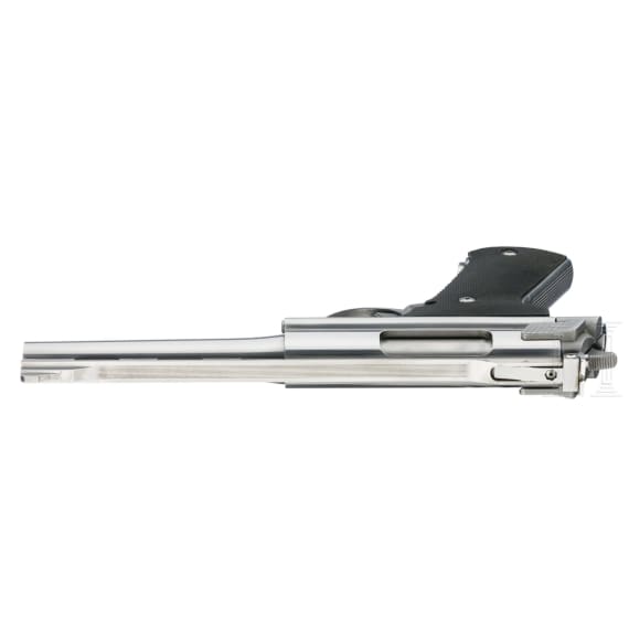 An AUTO MAG Mod. 180 Stainless, in case