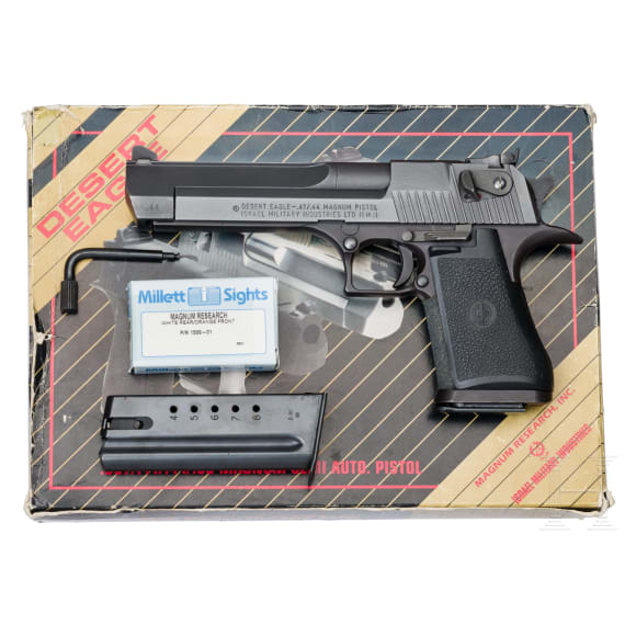 An IMI Desert Eagle, in box