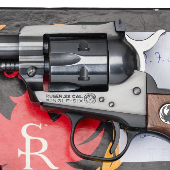 A Ruger Single Six, with a conversion cylinder and box