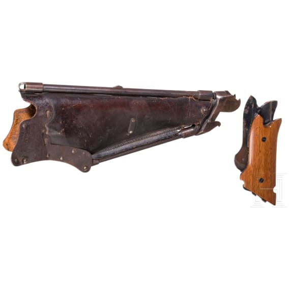 An "Ideal" shoulder stock with matching grips