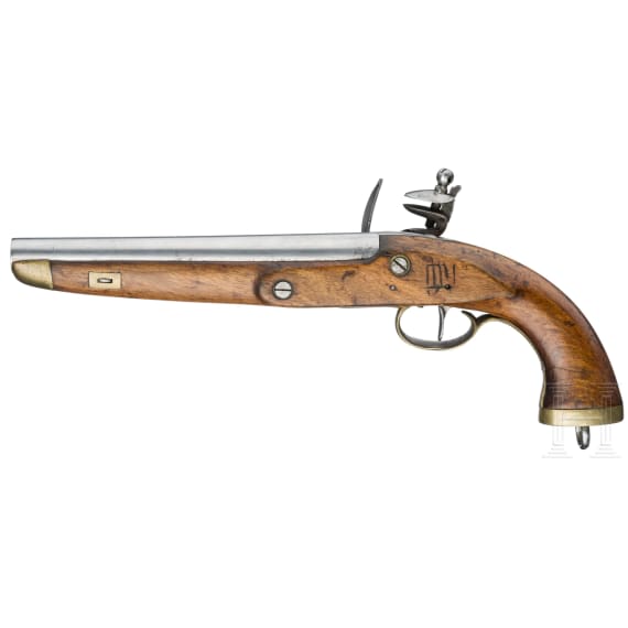 Sea-Service Steinschlosspistole, L&uuml;ttich, um 1800