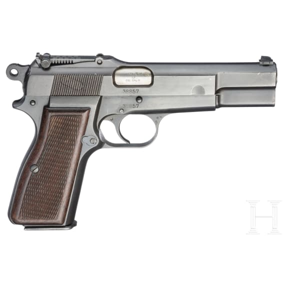 FN Mod. 35 Capitan, mit Anschlagbrett und Holster, 1939