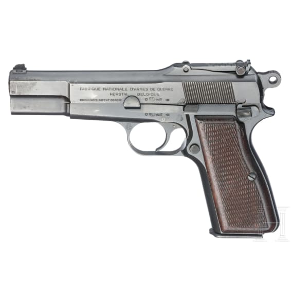 FN Mod. 35 Capitan, mit Anschlagbrett und Holster, 1939