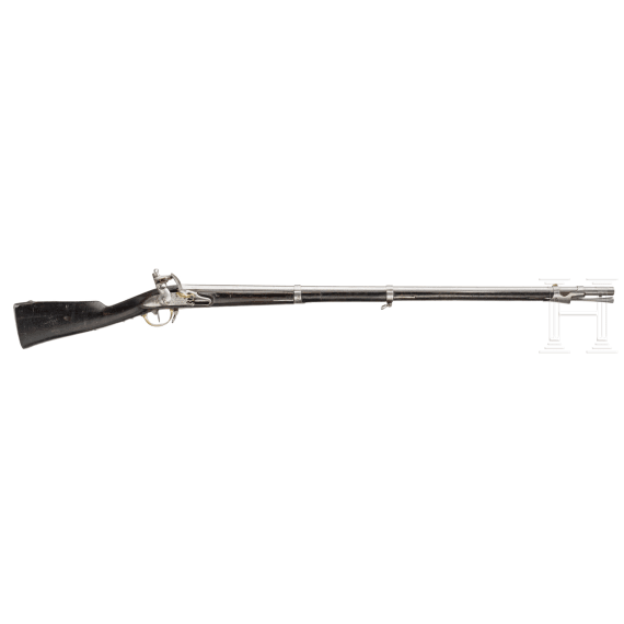 An infantry flintlock rifle M 1777 an 9, Maubeuge, ca.1801