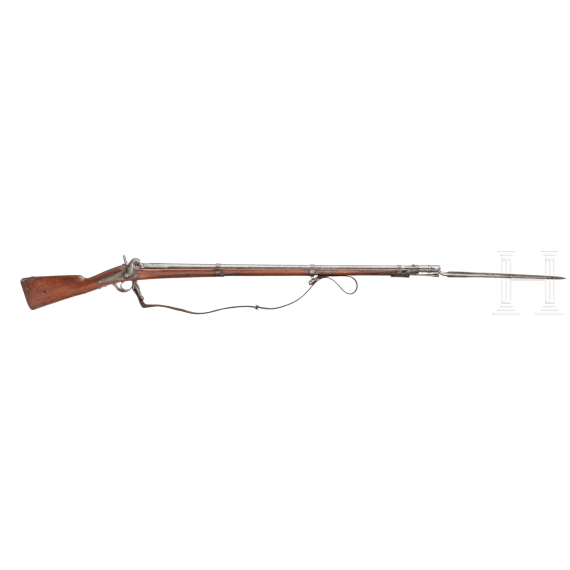 A voltigeur rifle M 1853 T with bayonet, Mutzig