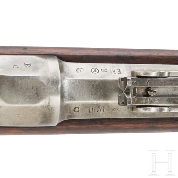 A Chassepot infantry needle-fire rifle M 1866, Ch&acirc;tellerault