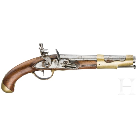 Steinschlosspistole M 1763/66, 2. Modell, Libreville, um 1770