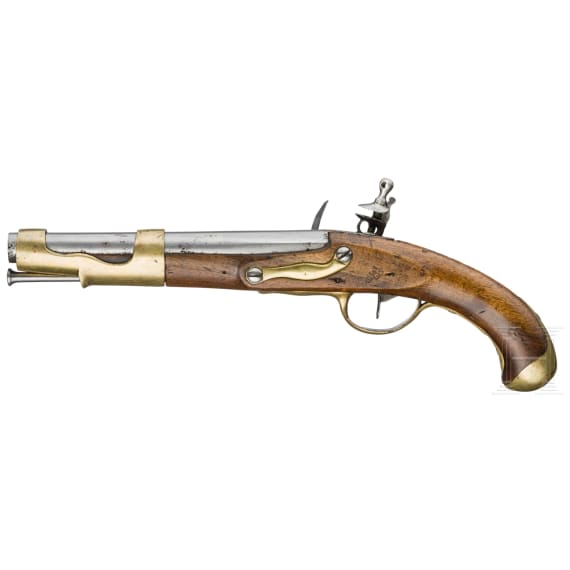 Steinschlosspistole M 1763/66, 2. Modell, Libreville, um 1770