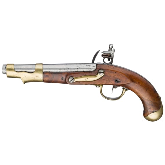 A flintlock pistol M an 9, Charleville, circa 1801