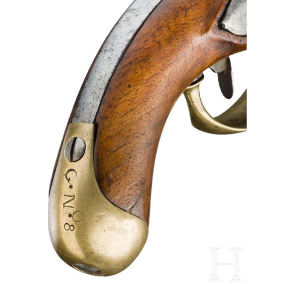 A flintlock pistol M an 9, Charleville, circa 1801