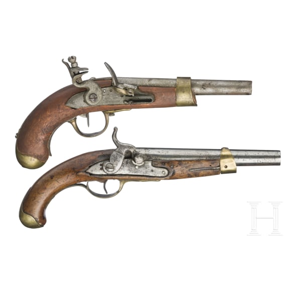 Zwei Ordonnanzpistolen, um 1820