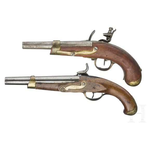 Zwei Ordonnanzpistolen, um 1820