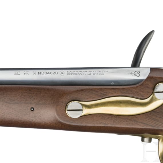 An Italian Replica of an M an 9 flintlock pistol, Pedersoli, circa 2000