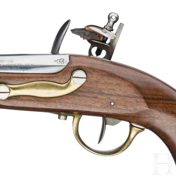 An Italian Replica of a M an 13 flintlock pistol, Pedersoli, circa 2000