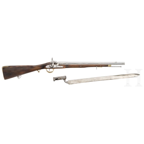 A carbine, similar to the Junior cadet's M 1843, with bayonet