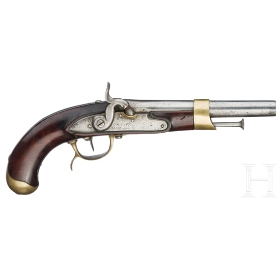 A converted cavalry percussion pistol similar to M an 13, Brescia, ca. 1810