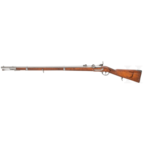 An Infantry rifle Fr&uuml;hwirth Mod. 1854/67, W&auml;nzel system, with bayonet