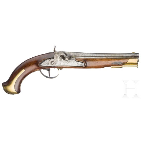 Aptierte Infantrie-Offizierspistole M 1798, um 1840