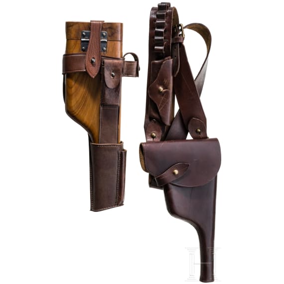 Lederholster und Anschlagkasten f&uuml;r Mauser C 96 (Replikas)