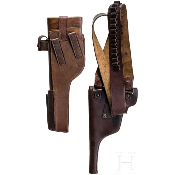 Lederholster und Anschlagkasten f&uuml;r Mauser C 96 (Replikas)