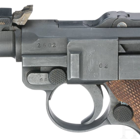 Lange Pistole 08, DWM, 1917, mit Leuchtvisier