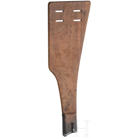 Lange Pistole 08, DWM 1917, mit Tasche und Brett