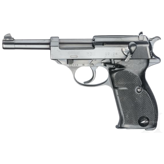 Walther Mod. P38 "Nullserie", zweite Variante, mit Koffertasche