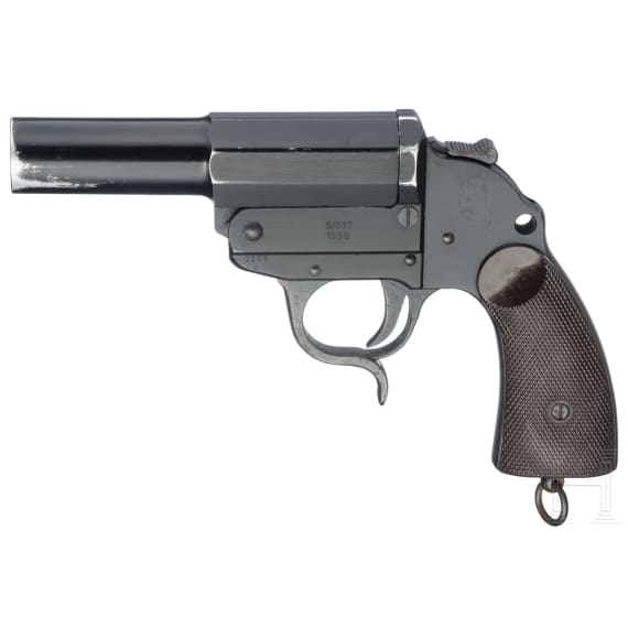 BLM Leuchtpistole Mod. Heer/1938, Code "S/237", mit Tasche