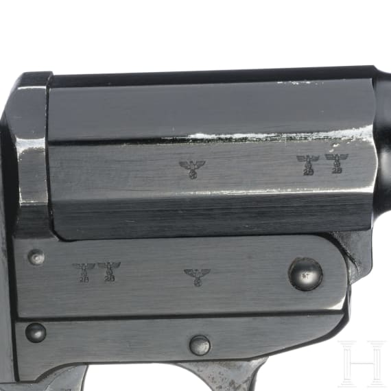 BLM Leuchtpistole Mod. Heer/1938, Code "S/237", mit Tasche