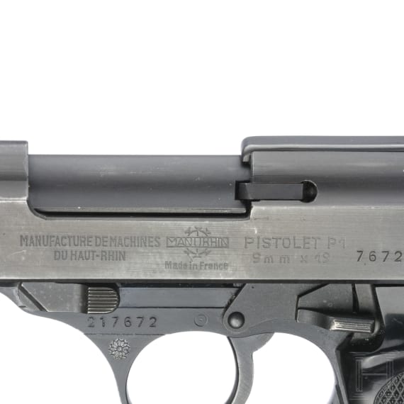 Manurhin Pistolet P 1, Polizei Westberlin, mit Tasche
