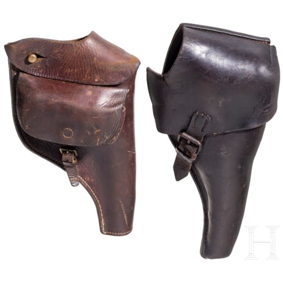 Two holsters for Reichsrevolver M 1879 and M 1883