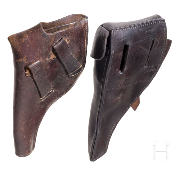 Two holsters for Reichsrevolver M 1879 and M 1883