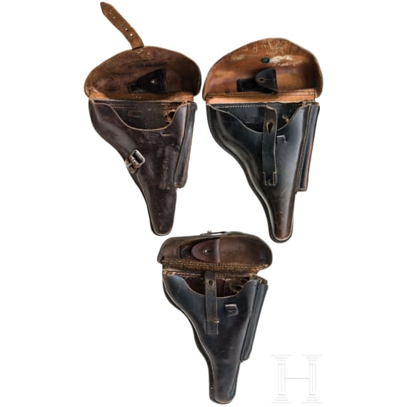 Three Luger holsters