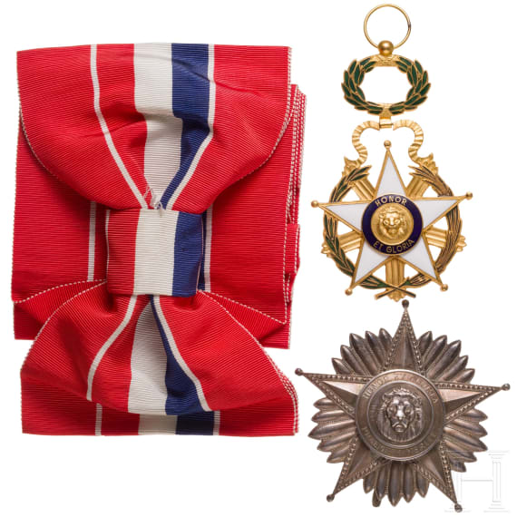 National Order of Merit (Orden Nacional al M&eacute;rito), 1st Class (Grand Cross) set, instituted in Paraguay in 1865