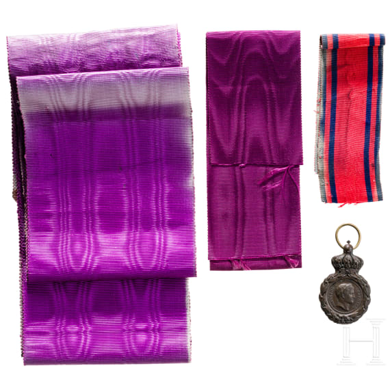 A French St Helena Medal and international medal ribbons