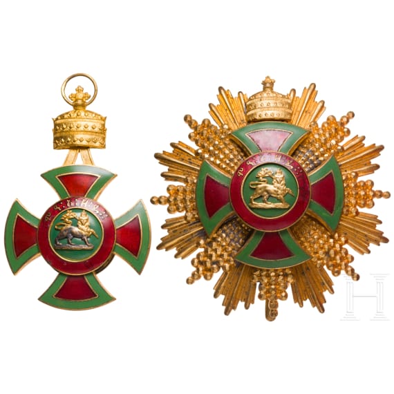 Order of Emperor Menelik II, 1st Class (Grand Cross) Set, Ethiopia