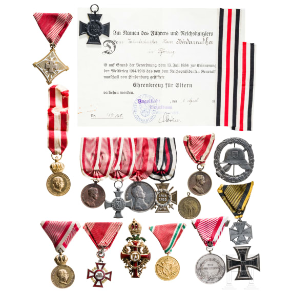 A collection of awards, mostly Austrian