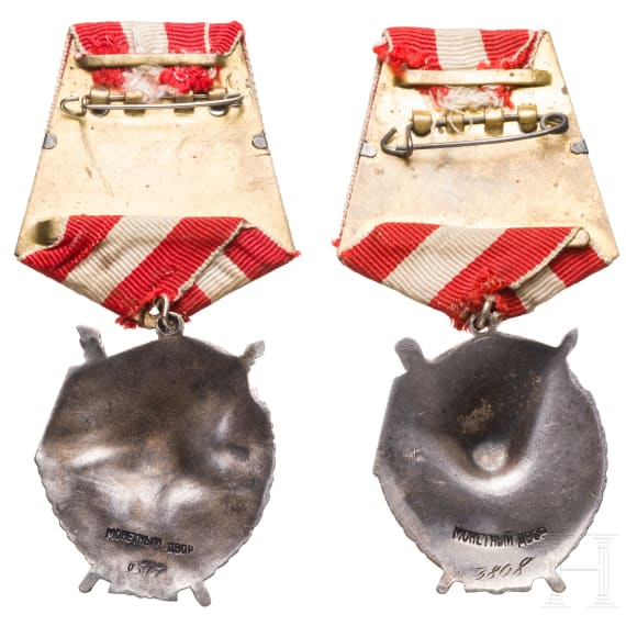 Group of two Orders of the Red Banner for double and triple awards, Soviet Union, from 1943
