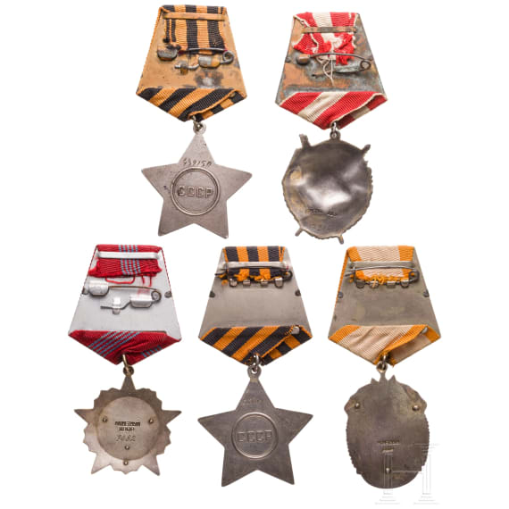 Five Soviet orders, Soviet Union, from 1943 onwards