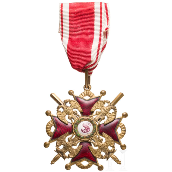Russian Order of St. Stanislaus, Cross 2nd Class with Swords, Provisional Government, circa 1917/18