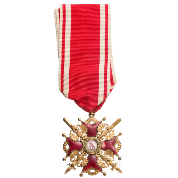 Russian Order of St. Stanislaus, Cross 2nd Class with Swords, circa 1916/17