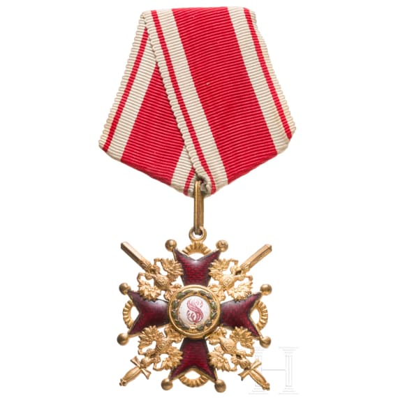 Russian Order of St. Stanislaus, Cross 3rd Class with Swords, circa 1916/17