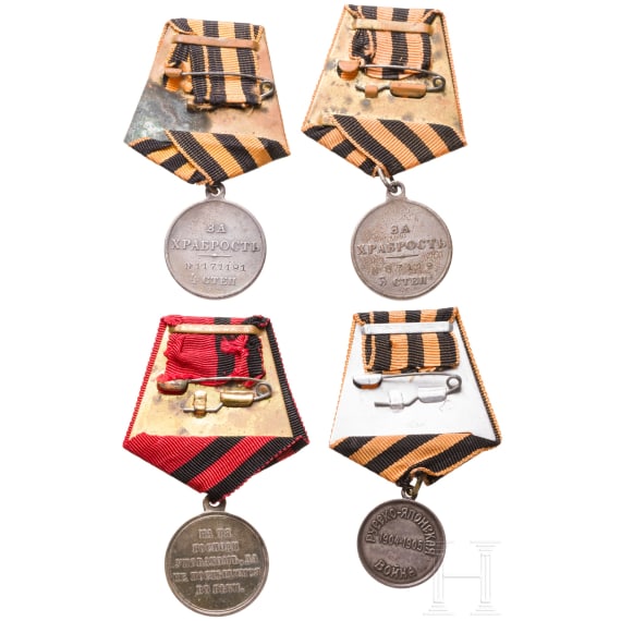 Four silver medals, Russia, between 1860 and 1916