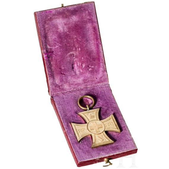 A cased Baden Commemorative Cross for Voluntary Service in 1870&ndash;71